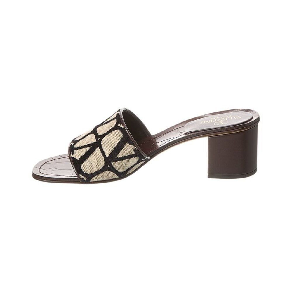 Valentino Vlogo 50 Toile Iconographe Canvas Sandal - Picture 2 of 5